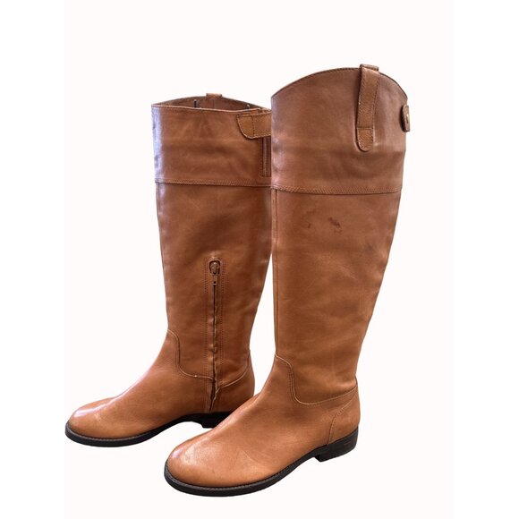 Ralph Lauren Lauren womens brown below knee leather boots shoes 5.5B SKU 6464 - Picture 2 of 13